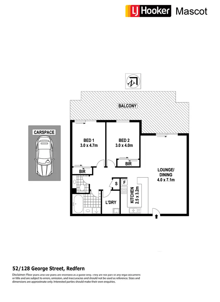 Floorplan of Homely apartment listing, 52/128 George Street, Redfern NSW 2016