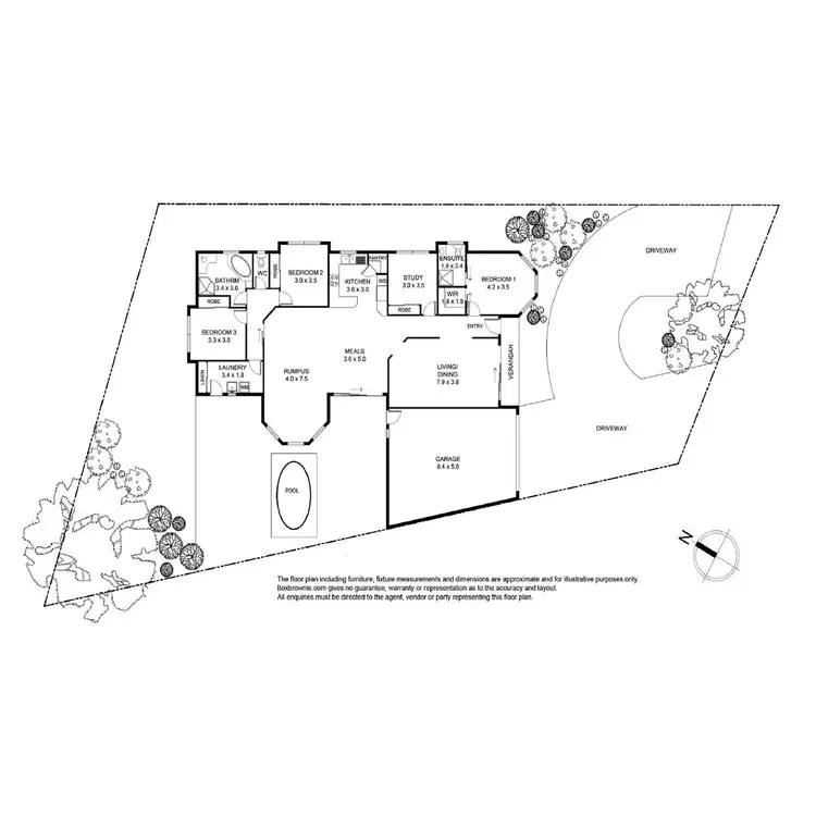 Floorplan of Homely house listing, 8 Monivae Court, Seabrook VIC 3028