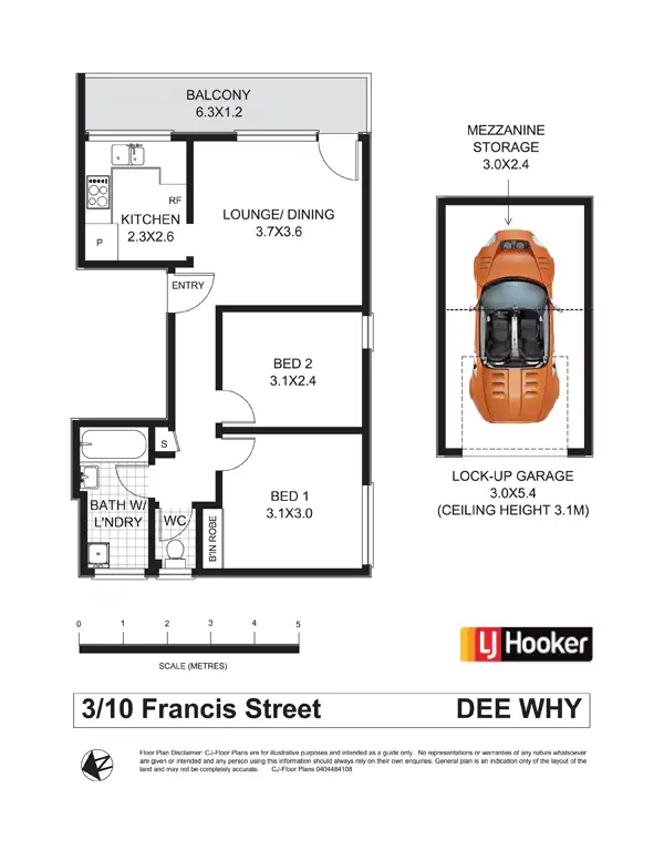 Floorplan of Homely apartment listing, 3/10 Francis Street, Dee Why NSW 2099