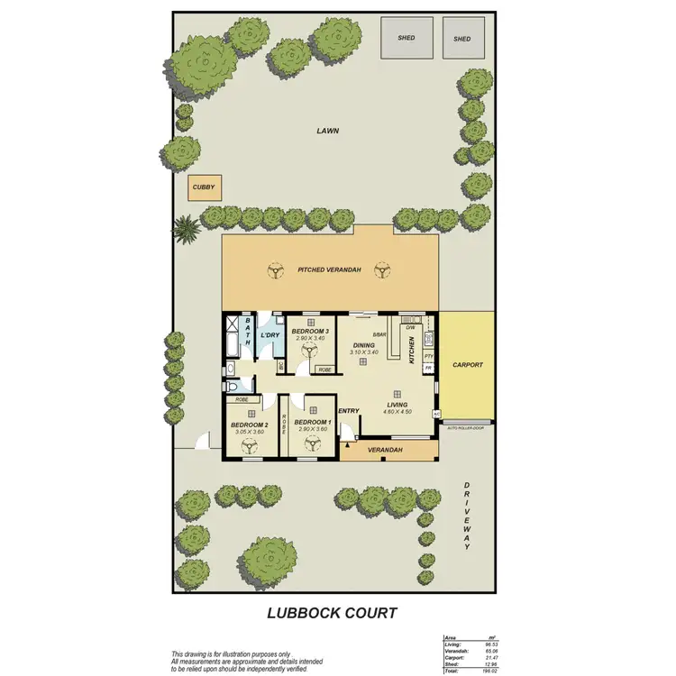 Floorplan of Homely house listing, 25 Lubbock Court, Wynn Vale SA 5127