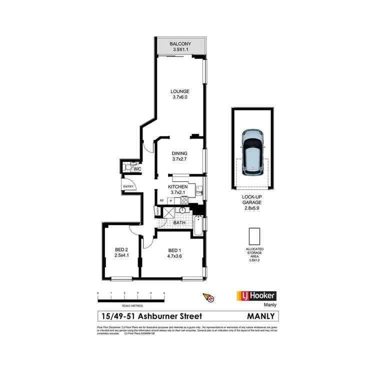 Floorplan of Homely apartment listing, 15/49 - 51 Ashburner Street, Manly NSW 2095