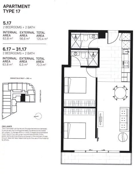 Floorplan of Homely apartment listing, 3017/551 Swanston Street, Carlton VIC 3053