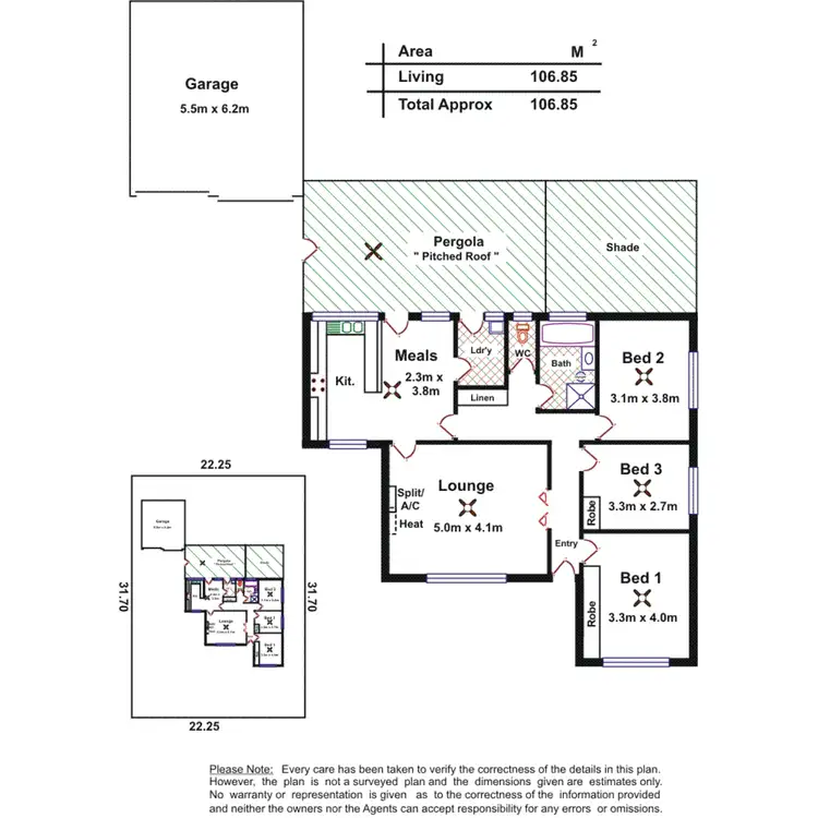 Floorplan of Homely house listing, 3 Diamond Street, Morphett Vale SA 5162
