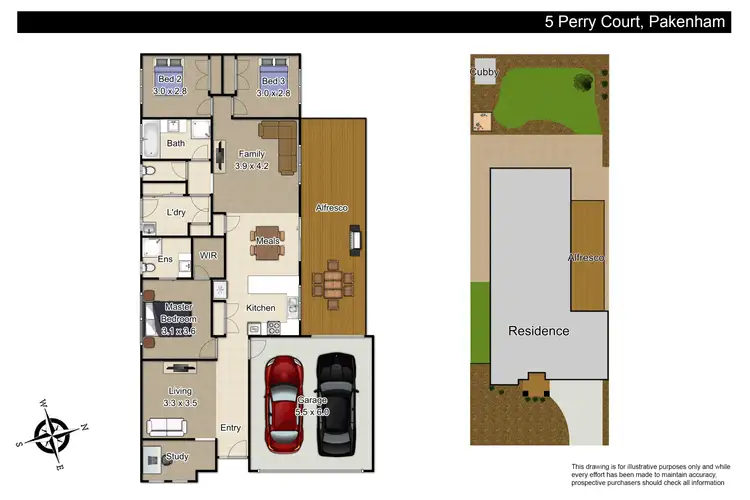 Floorplan of Homely house listing, 5 Perry Court, Pakenham VIC 3810