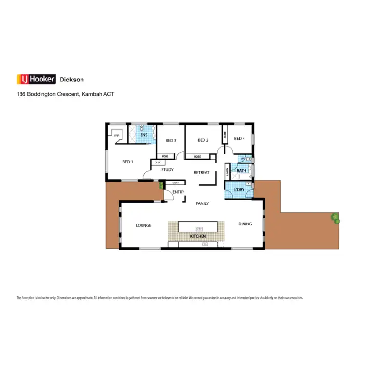 Floorplan of Homely house listing, 186 Boddington Crescent, Kambah ACT 2902