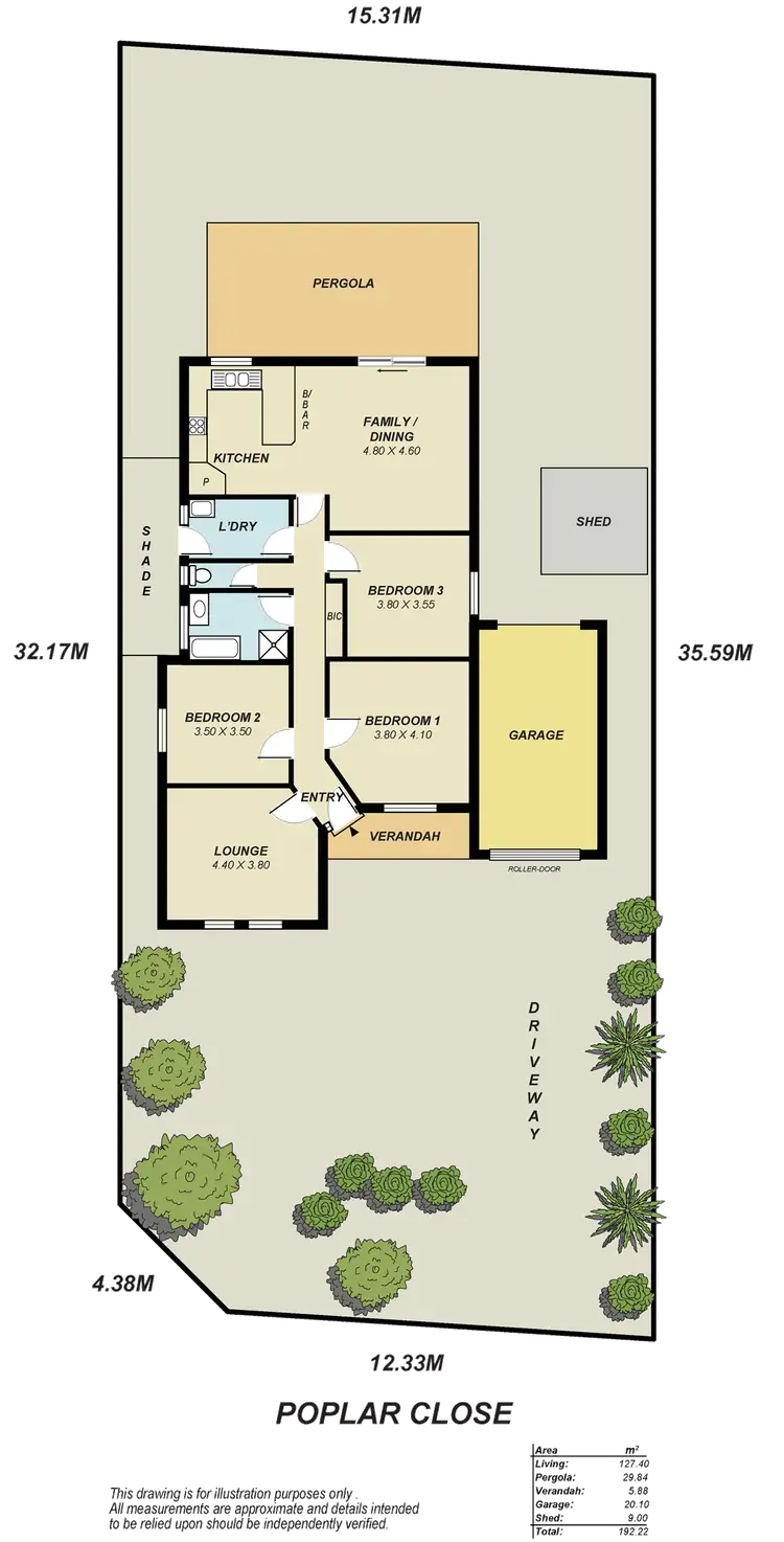 Floorplan of Homely house listing, 4 Poplar Close, Greenwith SA 5125