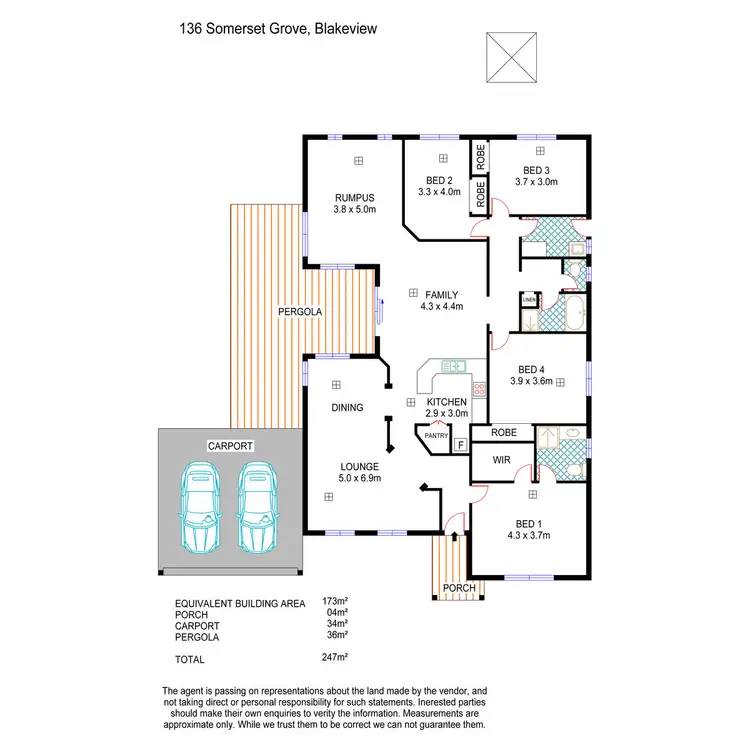 Floorplan of Homely house listing, 136 Somerset Grove, Craigmore SA 5114