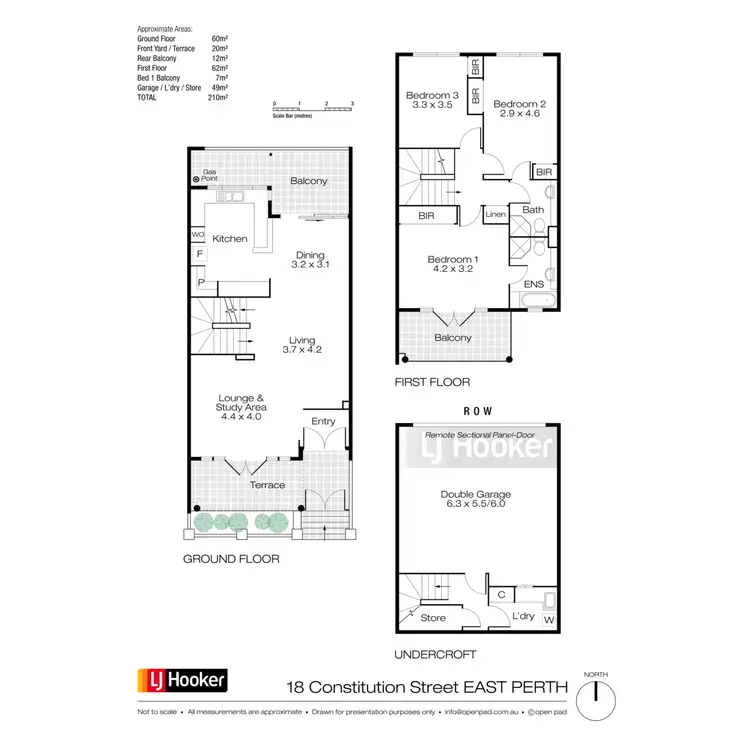 Floorplan of Homely townhouse listing, 18 Constitution Street, East Perth WA 6004
