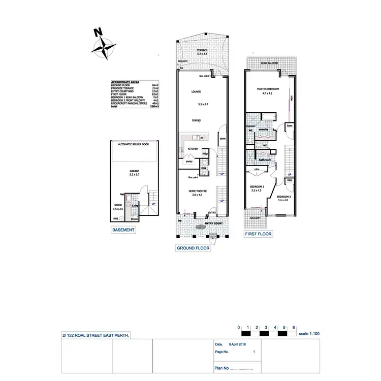 Floorplan of Homely townhouse listing, 2/132 Royal Street, East Perth WA 6004