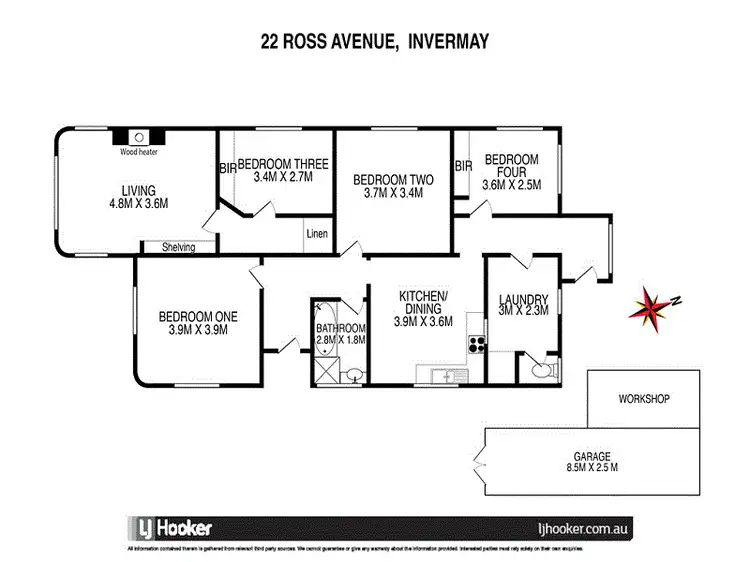 Floorplan of Homely house listing, 22 Ross Avenue, Invermay TAS 7248