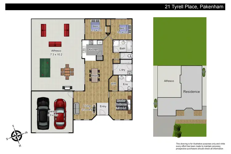 Floorplan of Homely house listing, 21 Tyrell Place, Pakenham VIC 3810