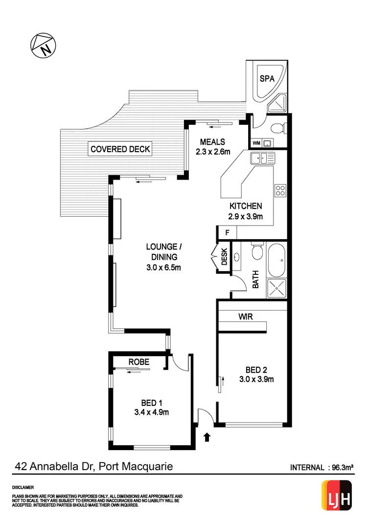Floorplan of Homely villa listing, 42 Annabella Drive, Port Macquarie NSW 2444