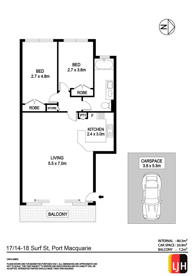 Floorplan of Homely unit listing, 17/14-18 Surf Street, Port Macquarie NSW 2444