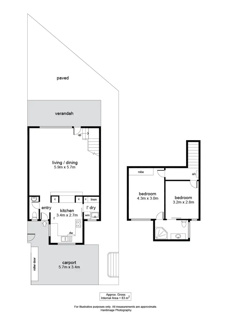 Floorplan of Homely townhouse listing, 6/12 Simpson Street, Woodville South SA 5011