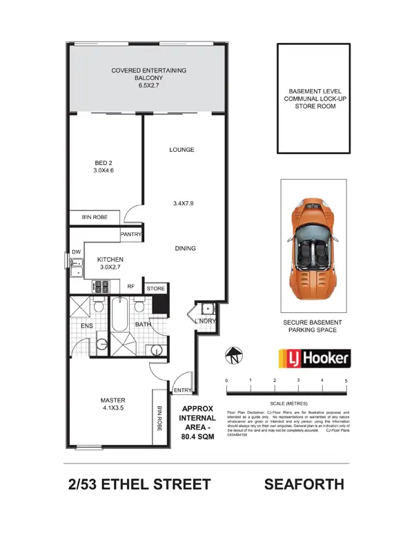 Floorplan of Homely apartment listing, 2/53 Ethel Street, Seaforth NSW 2092