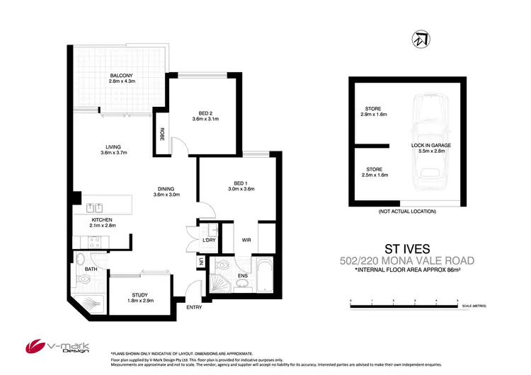 Floorplan of Homely apartment listing, 502/220 - 222 Mona Vale Road, St Ives NSW 2075