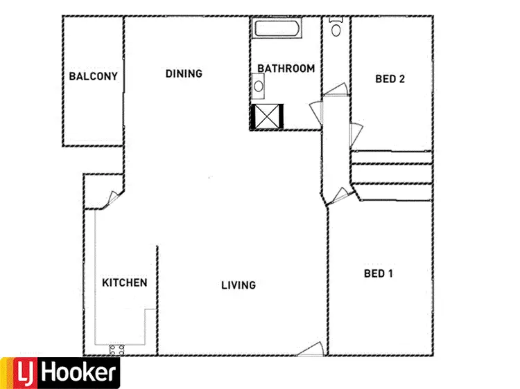 Floorplan of Homely unit listing, 2/25 Ascog Terrace, Toowong QLD 4066