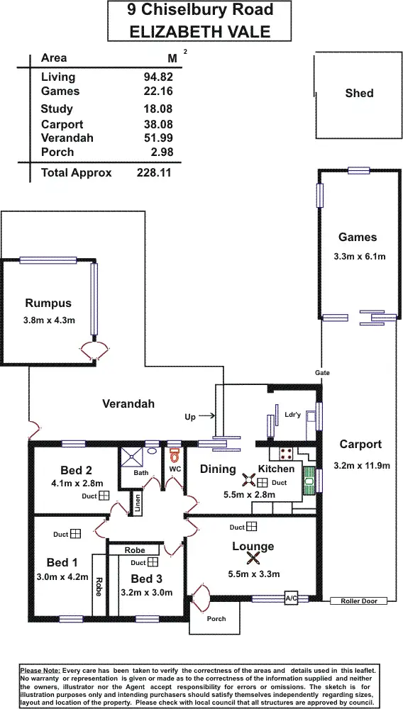 Floorplan of Homely house listing, 9 Chiselbury Road, Elizabeth Vale SA 5112