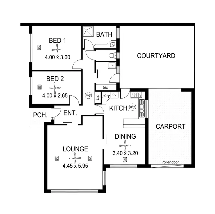 Floorplan of Homely unit listing, 1/47 Adelphi Crescent, Glenelg North SA 5045