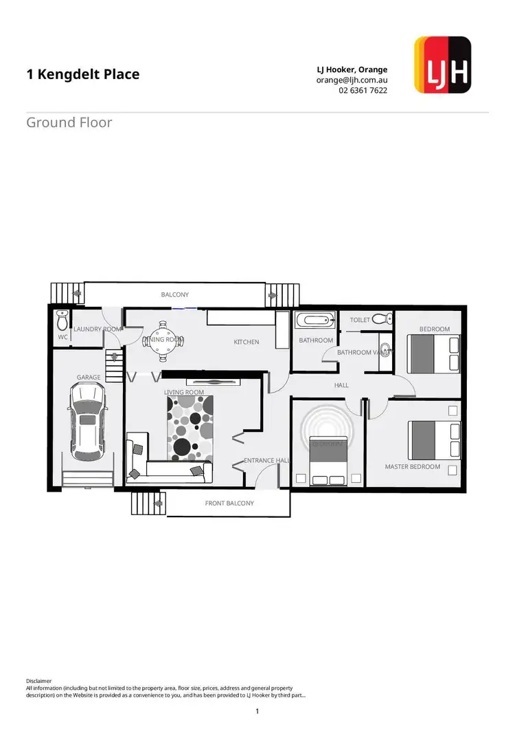 Floorplan of Homely house listing, 1 Kengdelt Place, Orange NSW 2800