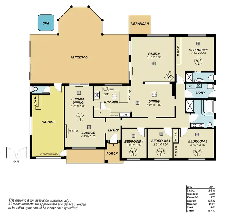 Floorplan of Homely house listing, 16 Annesley Close, Salisbury Heights SA 5109