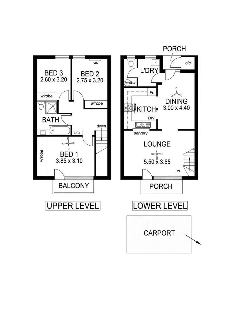 Floorplan of Homely townhouse listing, 17/88-97 Barton Terrace West, North Adelaide SA 5006