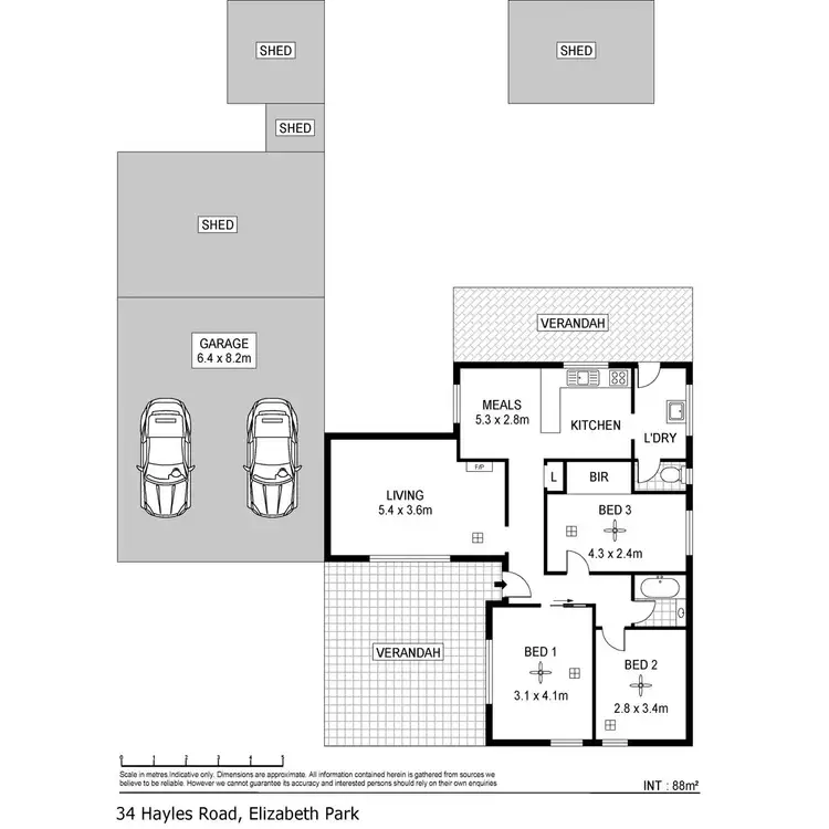 Floorplan of Homely house listing, 34 Hayles Road, Elizabeth Park SA 5113