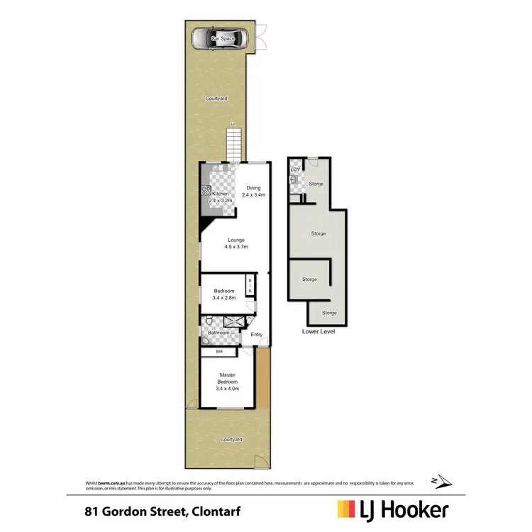 Floorplan of Homely semi-detached listing, 81 Gordon Street, Clontarf NSW 2093