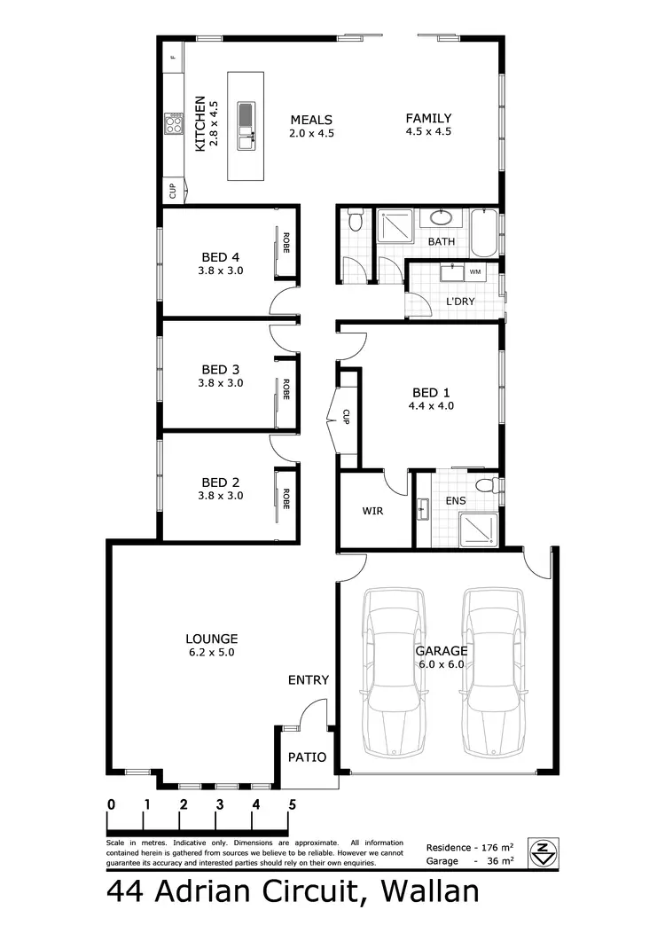 Floorplan of Homely house listing, 44 Adrian Circuit, Wallan VIC 3756