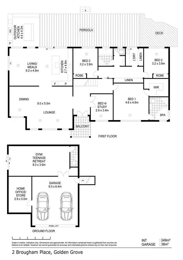 Floorplan of Homely house listing, 2 Brougham Place, Golden Grove SA 5125