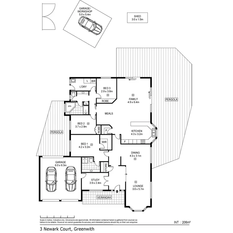 Floorplan of Homely house listing, 3 Newark Court, Greenwith SA 5125
