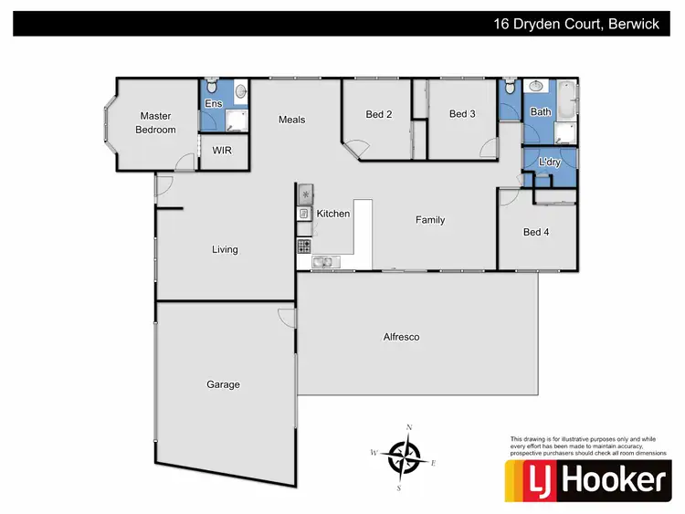 Floorplan of Homely house listing, 16 Dryden Court, Berwick VIC 3806
