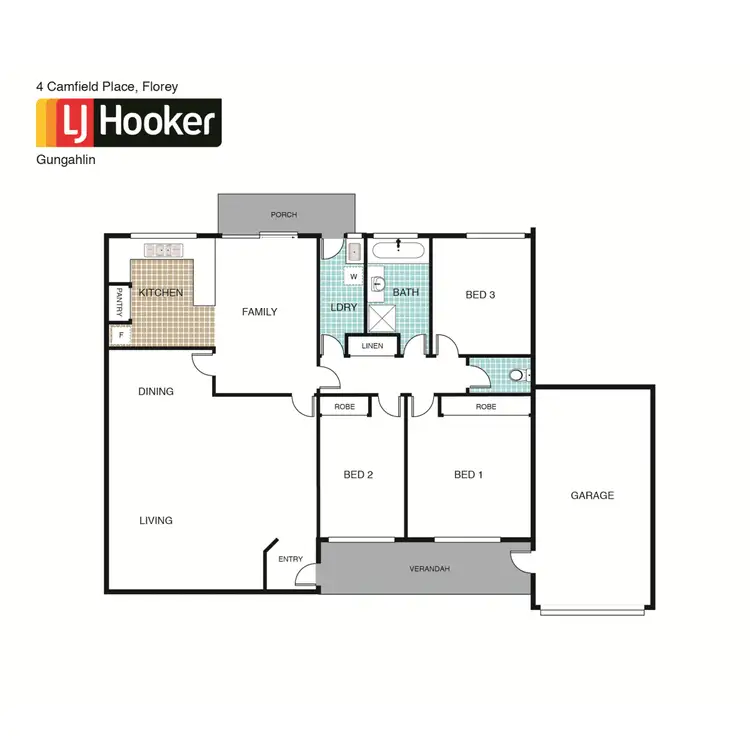 Floorplan of Homely house listing, 4 Camfield Place, Florey ACT 2615
