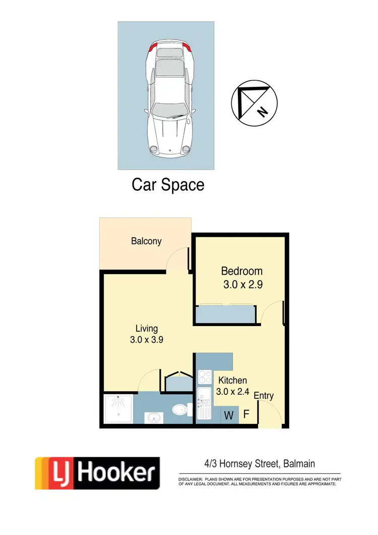 Floorplan of Homely apartment listing, 4/3 Hornsey Street, Rozelle NSW 2039