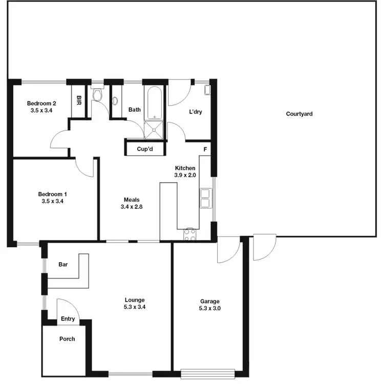 Floorplan of Homely unit listing, 2/33 Laura Drive, Newton SA 5074
