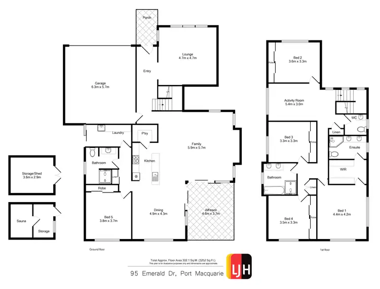 Floorplan of Homely house listing, 95 Emerald Drive, Port Macquarie NSW 2444