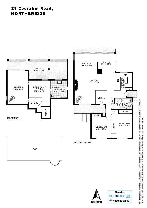 Floorplan of Homely house listing, 21 Coorabin Road, Northbridge NSW 2063