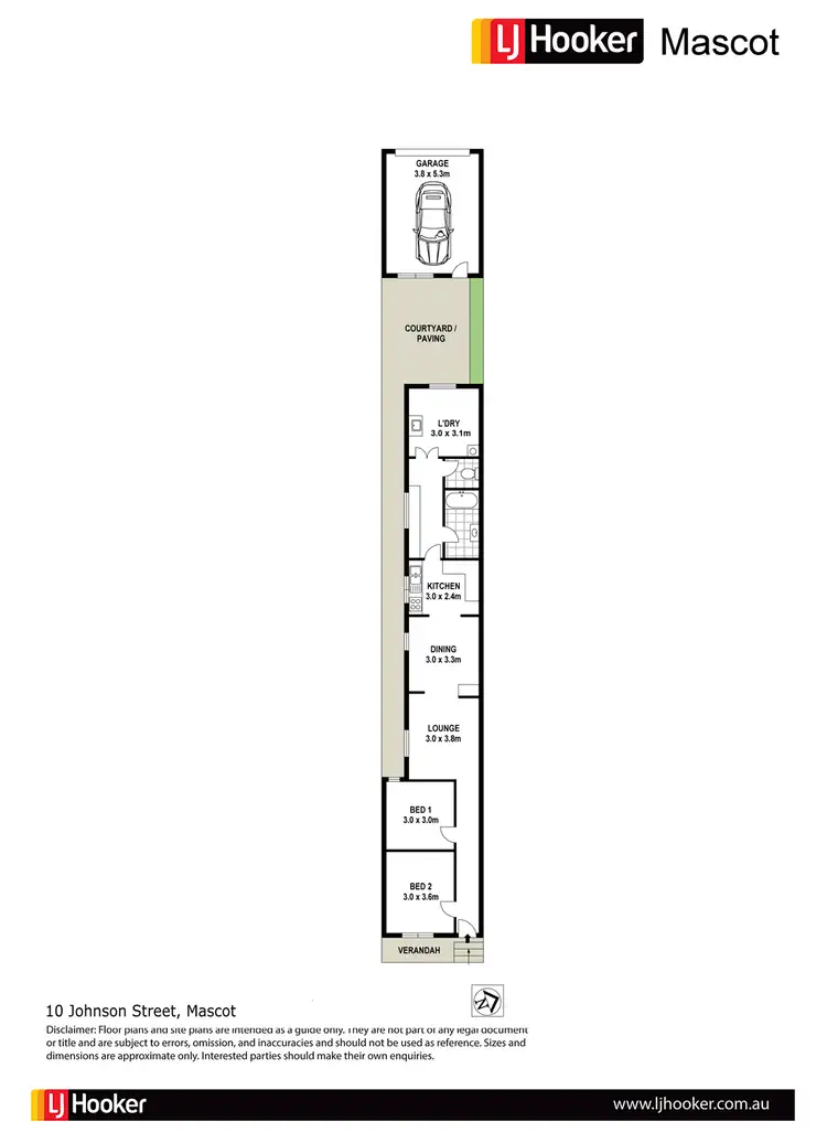 Floorplan of Homely house listing, 10 Johnson Street, Mascot NSW 2020