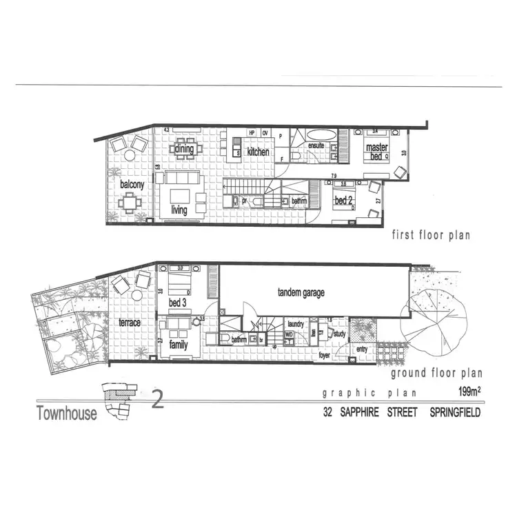 Floorplan of Homely townhouse listing, 2/32 Sapphire Street, Springfield QLD 4300