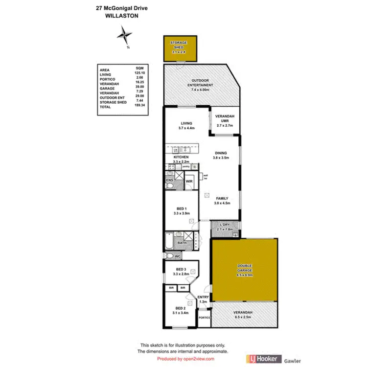Floorplan of Homely house listing, 27 McGonigal Drive, Willaston SA 5118