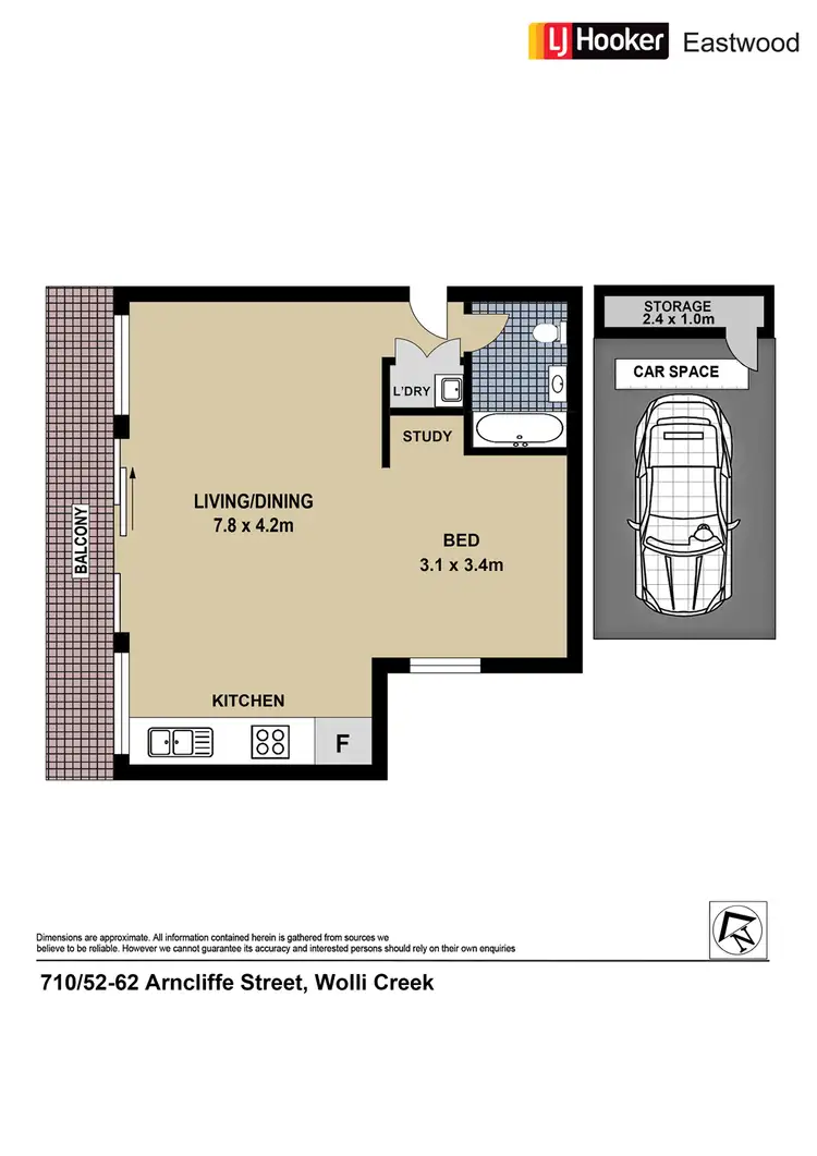 Floorplan of Homely apartment listing, 710/ 52-62 Arncliffe Street, Wolli Creek NSW 2205