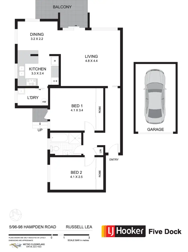Floorplan of Homely unit listing, 5/96-98 Hampden Road, Russell Lea NSW 2046