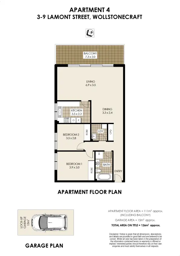 Floorplan of Homely apartment listing, 4/3-9 Lamont Street, Wollstonecraft NSW 2065