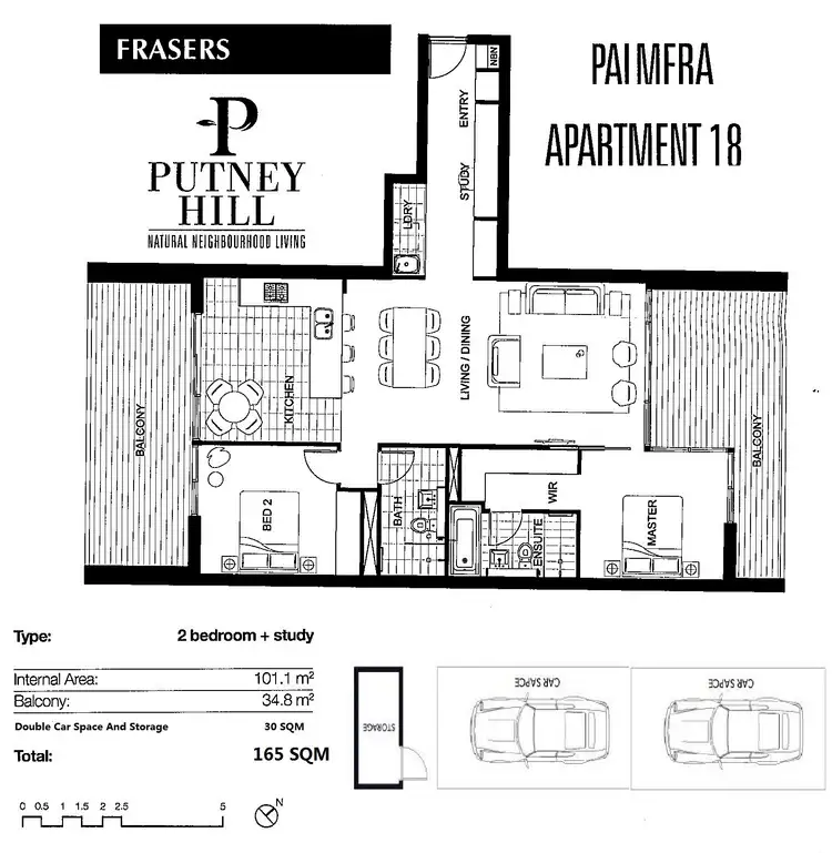 Floorplan of Homely apartment listing, 2 Lardelli Drive, Ryde NSW 2112