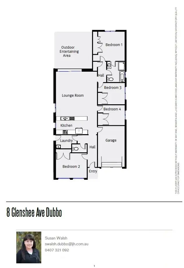 Floorplan of Homely house listing, 8 Glenshee Close, Dubbo NSW 2830