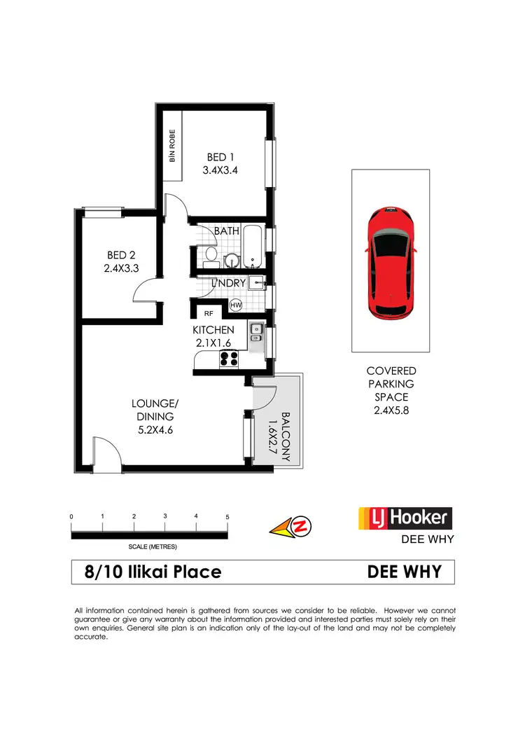 Floorplan of Homely unit listing, 8/10 Ilikai Place, Dee Why NSW 2099