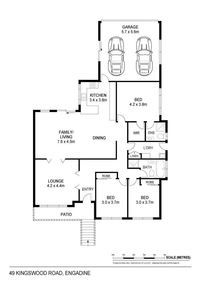 Floorplan of Homely semi-detached listing, 49 Kingswood Road, Engadine NSW 2233