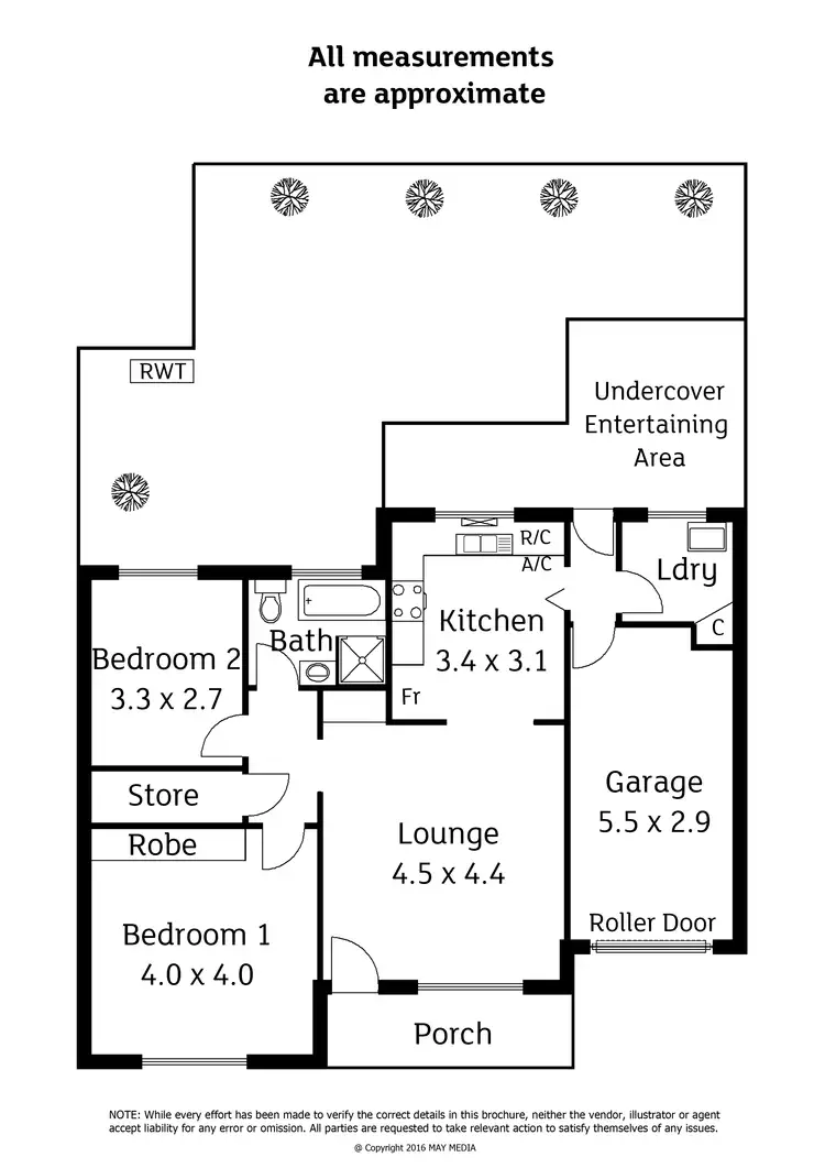 Floorplan of Homely unit listing, 1/24 Riverway, Fulham Gardens SA 5024
