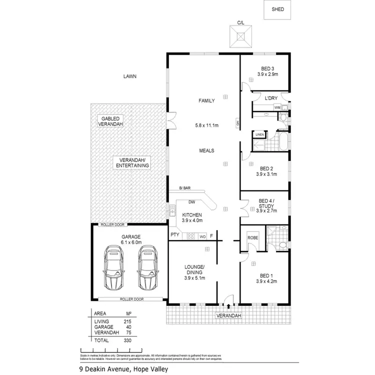 Floorplan of Homely house listing, 9 Deakin Avenue, Hope Valley SA 5090