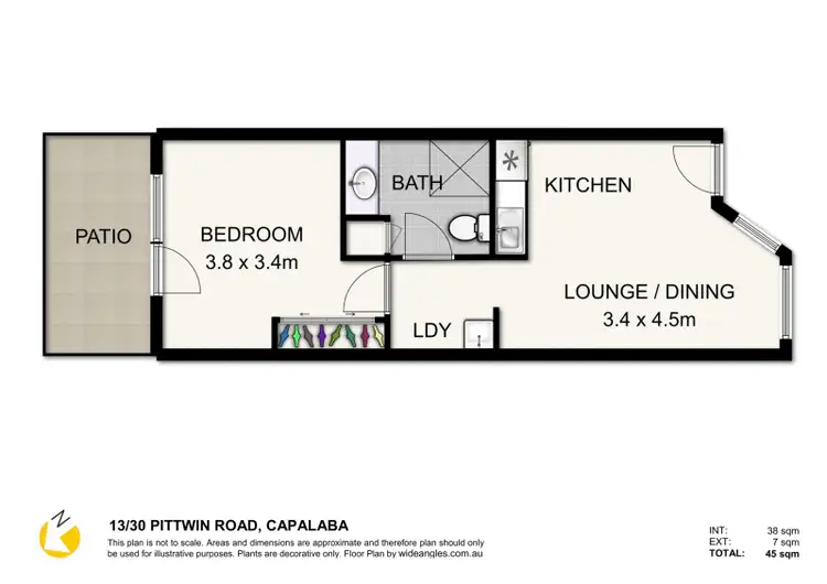Floorplan of Homely unit listing, 13/30 Pittwin Road, Capalaba QLD 4157